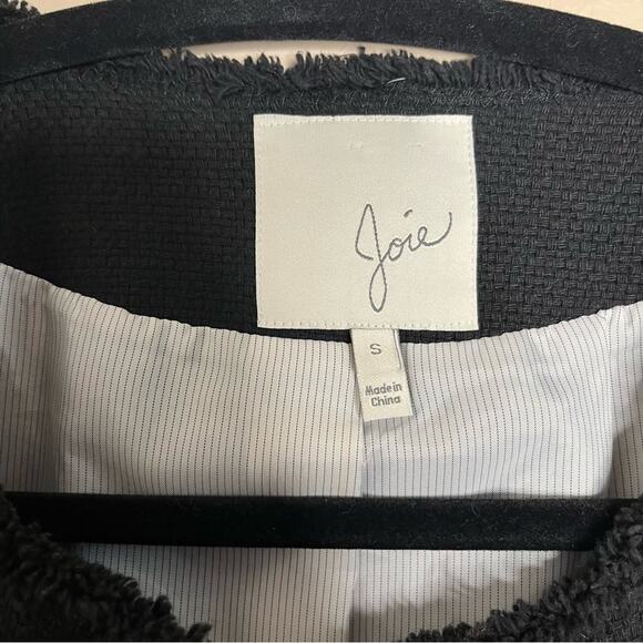 Joie black tweed tuxedo blazer size small NWOT - Picture 3 of 3